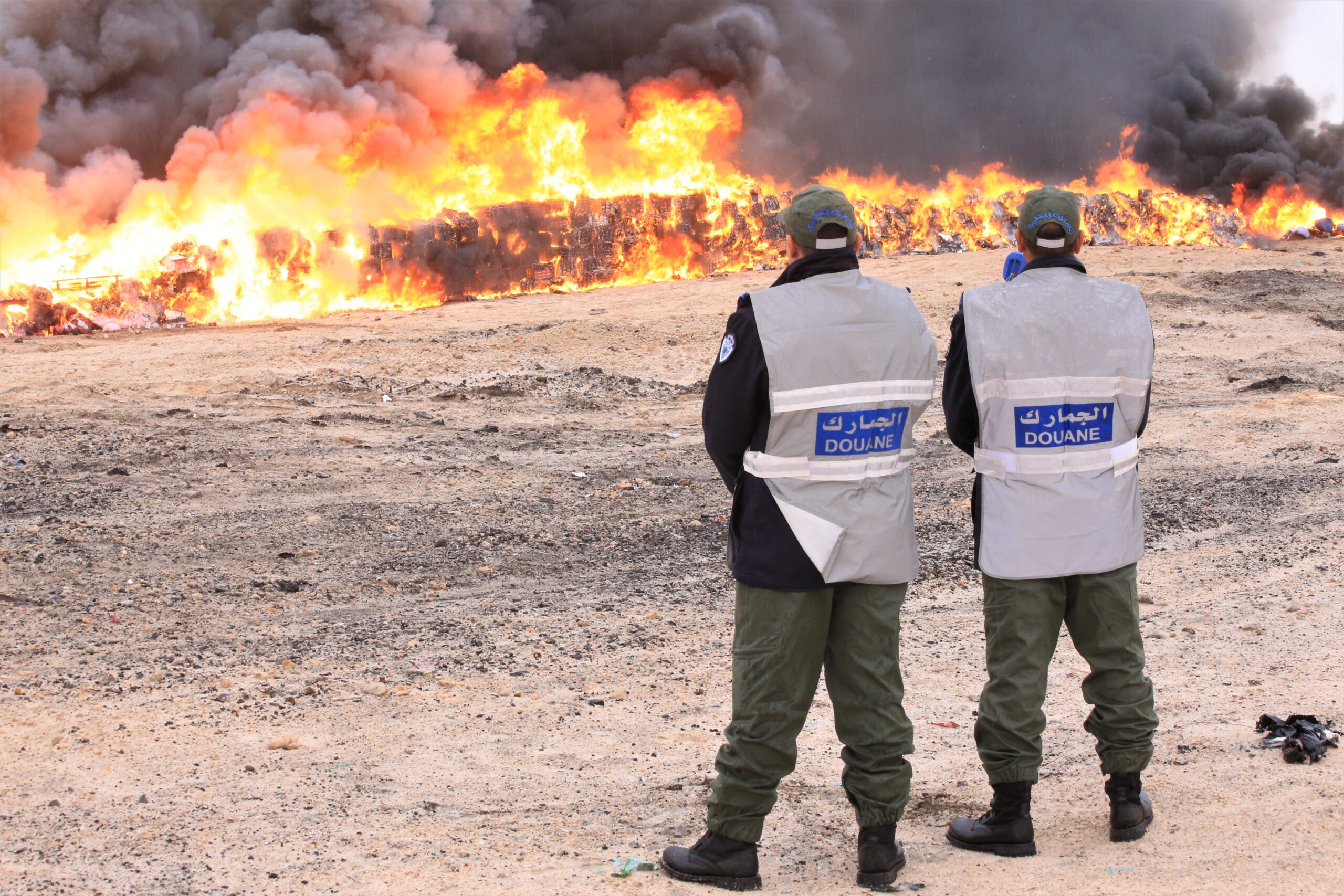 destruction d'une grande quantité de drogues à dakhla