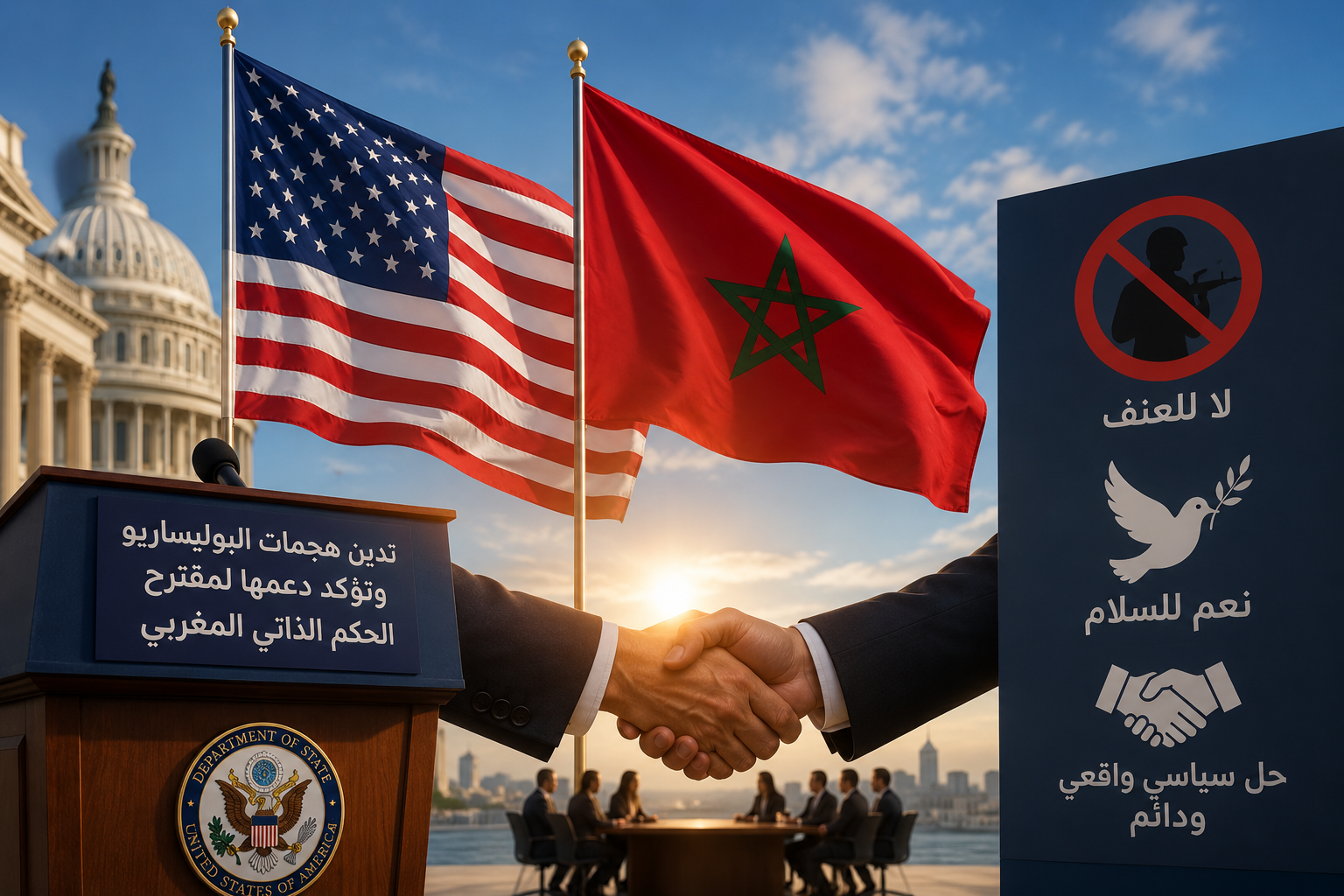 واشنطن تدين هجمات البوليساريو بالسمارة وتؤكد دعمها لمقترح الحكم الذاتي المغربي 
